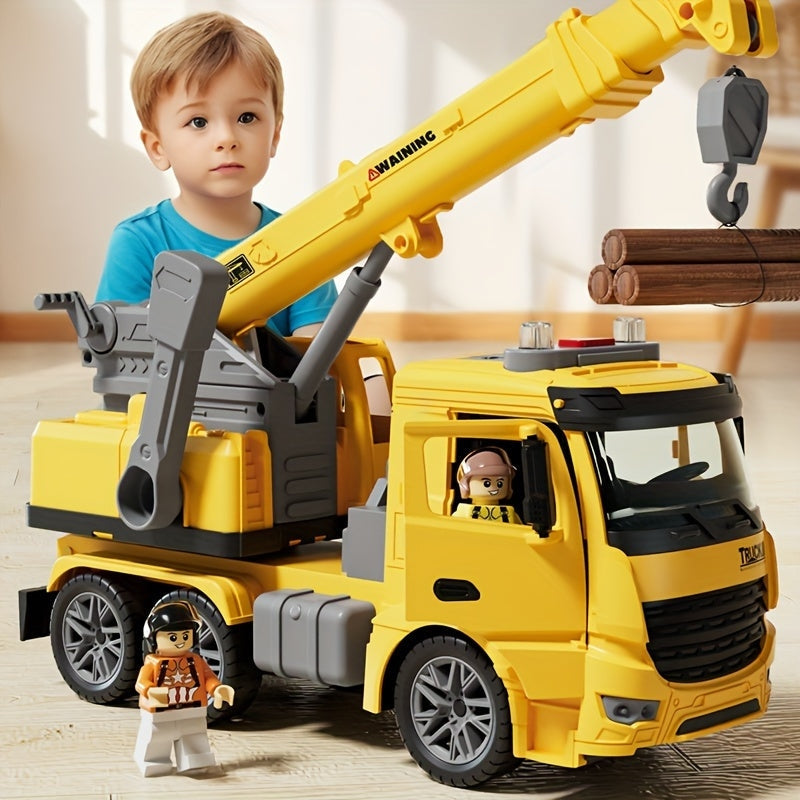 Camion de Construction avec Grue Mobile et Effets Sonores – Jouet Éducatif en Plastique ABS pour Enfants de Plus de 3 Ans 1