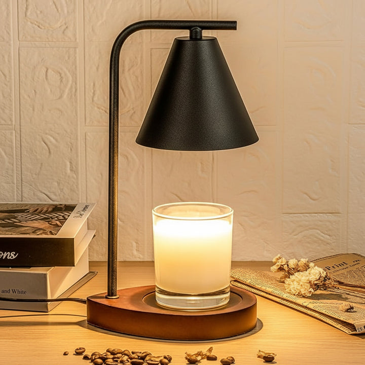Candle Warmer Lamp Electric Dimmable Glass Shade Desk Light