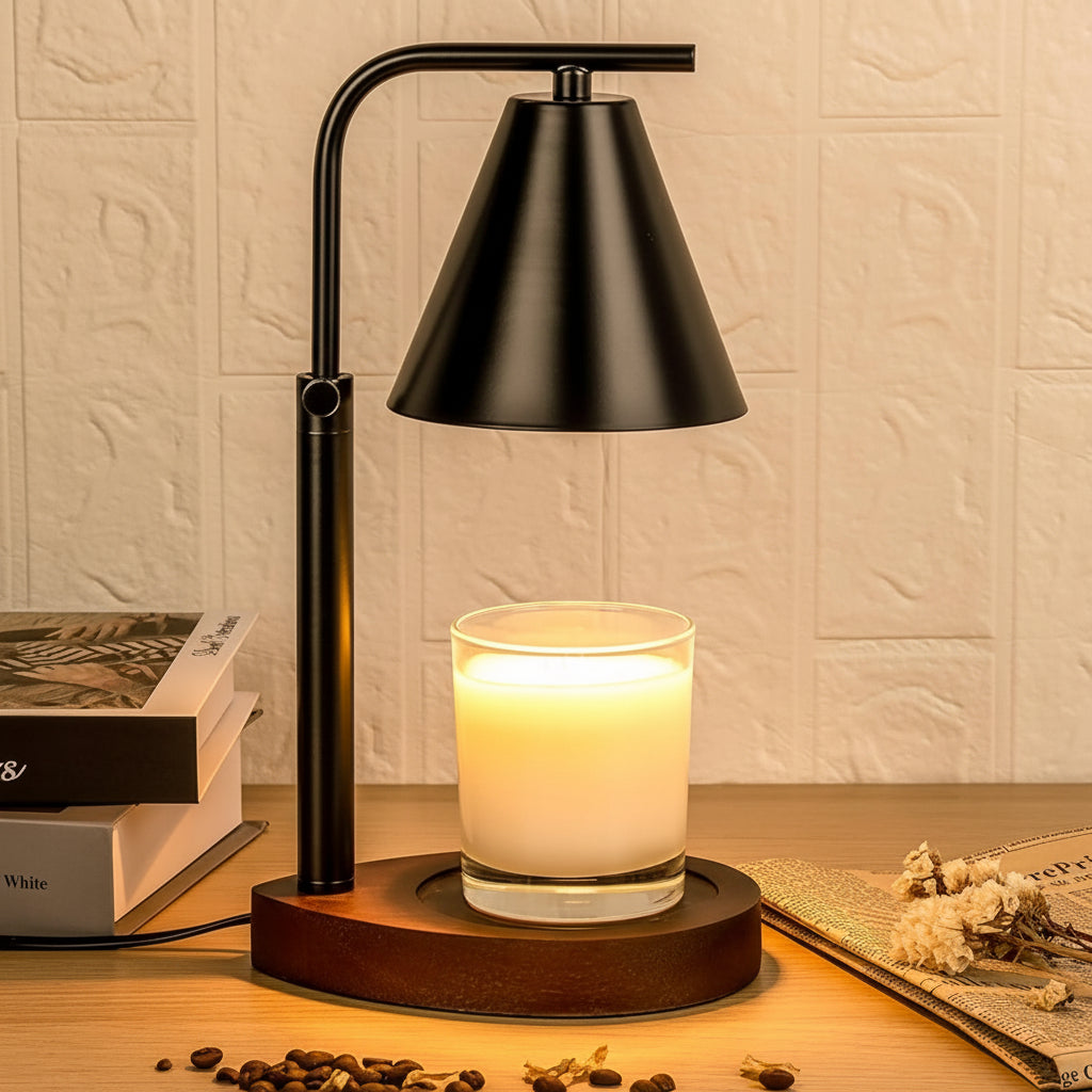 Candle Warmer Lamp Electric Dimmable Glass Shade Desk Light
