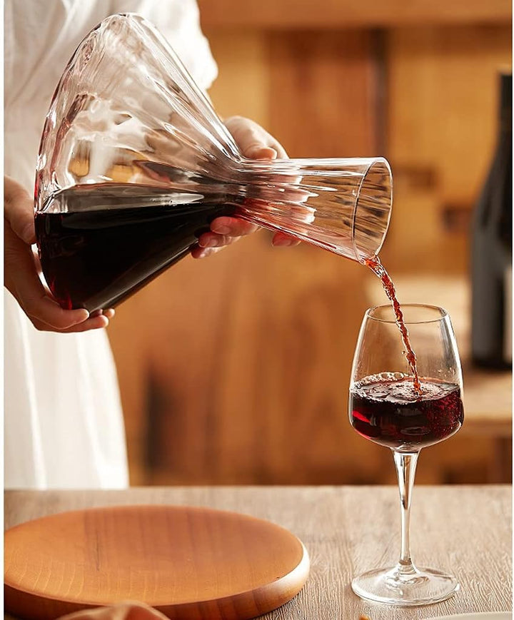 Carafe à Vin Rotative avec 2 Verres – Carafe à Décanter pour Aération Optimale du Vin Rouge et Blanc en Verrerie de Qualité Supérieure 2