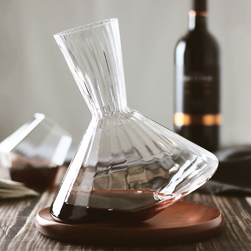 Carafe à Vin Rotative avec 2 Verres – Carafe à Décanter pour Aération Optimale du Vin Rouge et Blanc en Verrerie de Qualité Supérieure 4