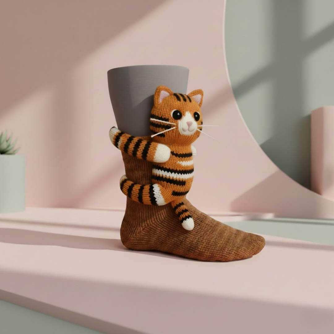 Protiskluzové ponožky unisex zimní zvířecí vzor domácí bačkory