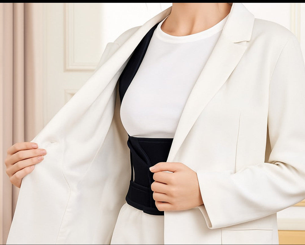 Ceinture lombaire ajustable Pro en matériau respirant - Correcteur de posture pour un meilleur soutien et un confort accru 1