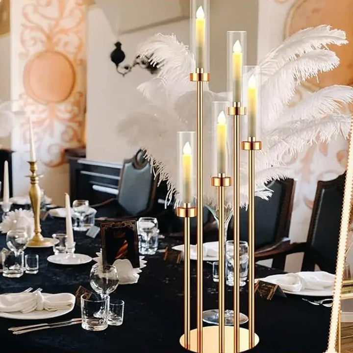 Chandelier Moderne en Métal et Acrylique à Cinq Bras – Éclairage Élégant pour Intérieurs 0