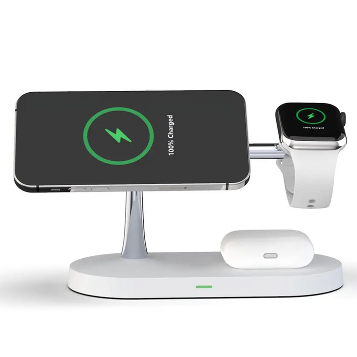 Chargeur sans Fil 3 en 1 pour Smartphone, Montre Intelligente et Écouteurs – Design Élégant et Compact 2