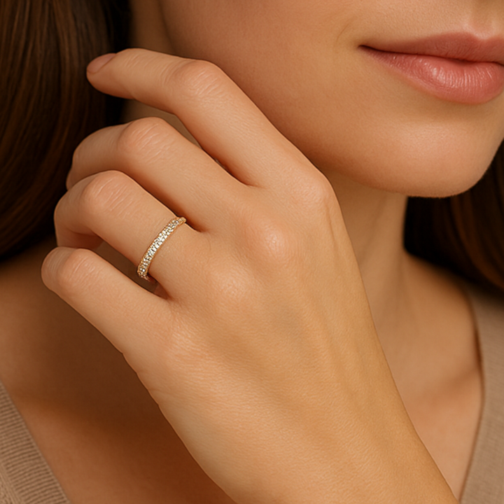 Celzoir | Bague Fine Femme Zircone Éclat Intemporel