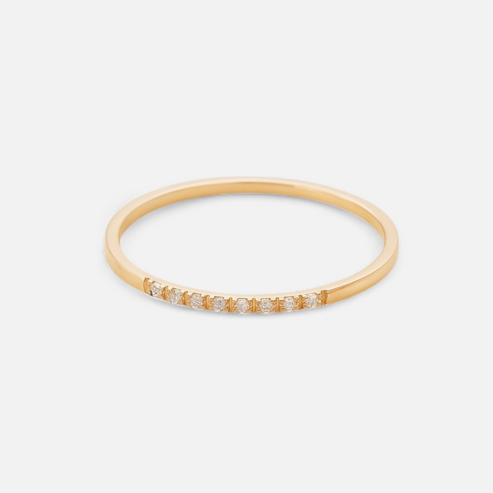 Celzoir | Bague Minimaliste Femme Zircones Scintillantes