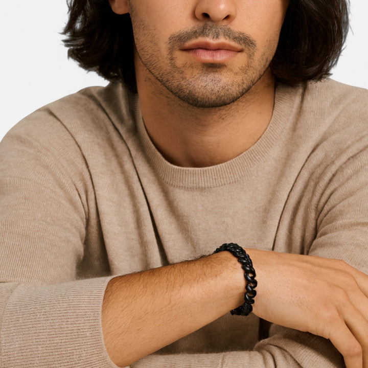 Celzoir | Men's Elegant Mesh Bracelet in Gold Steel