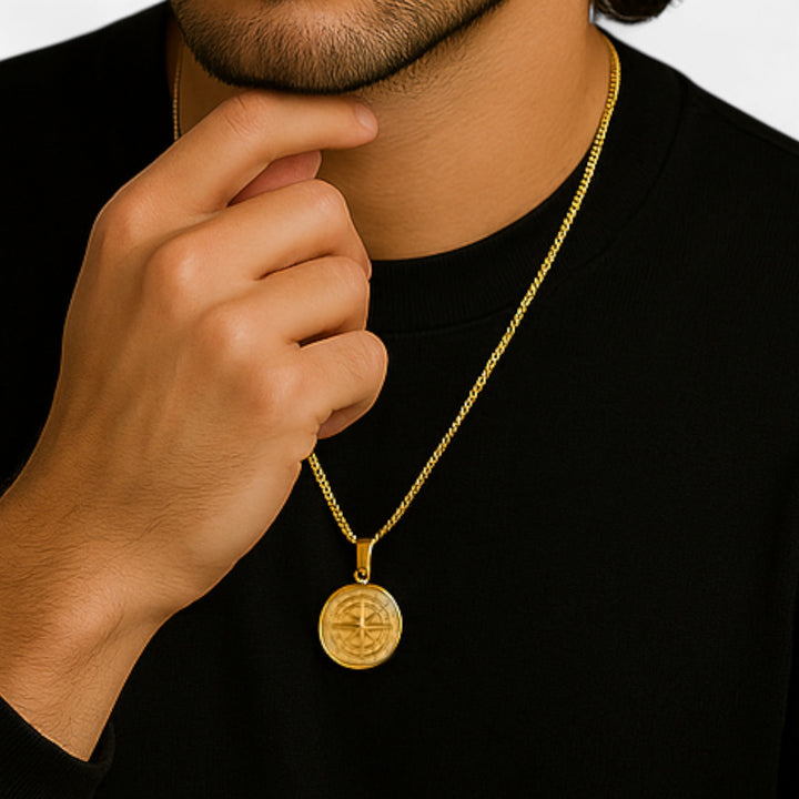 Celzoir | Elegance and Direction Compass Necklace