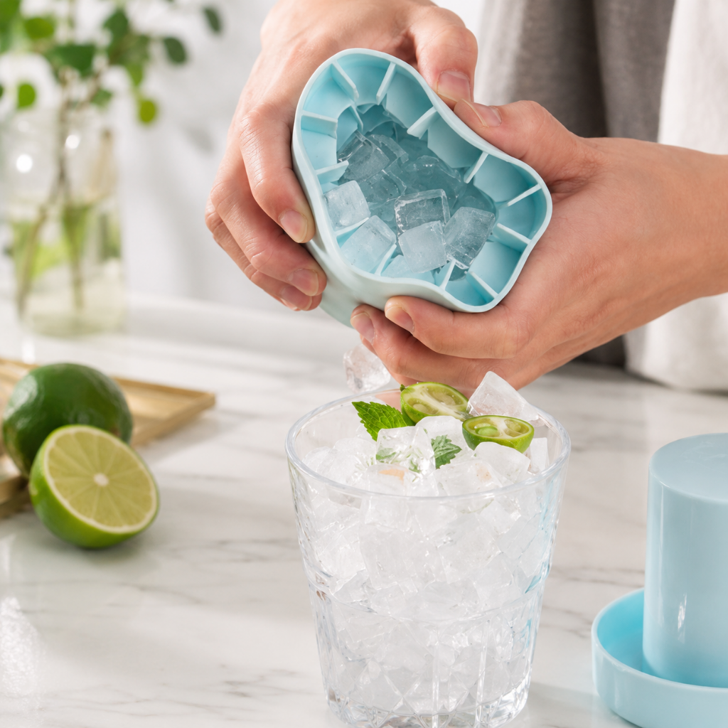 Portable Ice Maker Ice Cube Maker Silicone Ice Tray