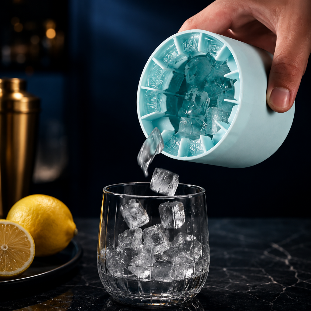 Portable Ice Maker Ice Cube Maker Silicone Ice Tray