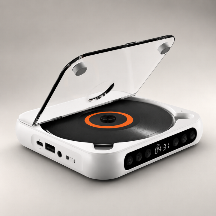 Portable Cd Player Bluetooth Compact Slim Rechargeable