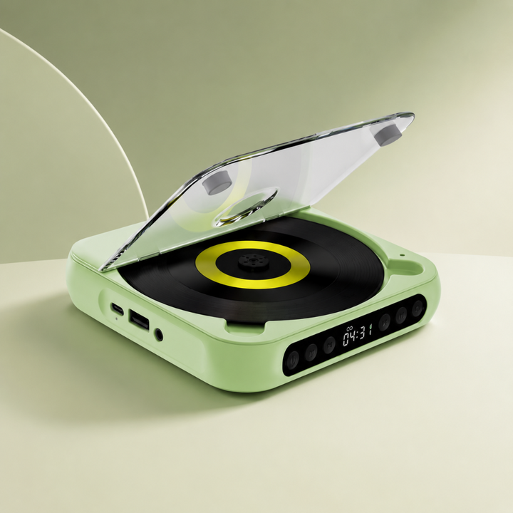 Portable Cd Player Bluetooth Compact Slim Rechargeable