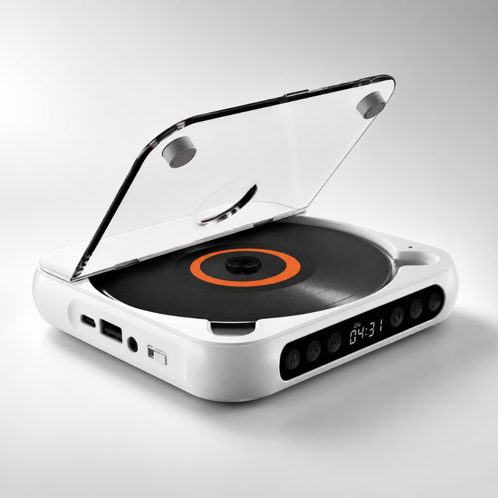 Portable Cd Player Bluetooth Compact Slim Rechargeable