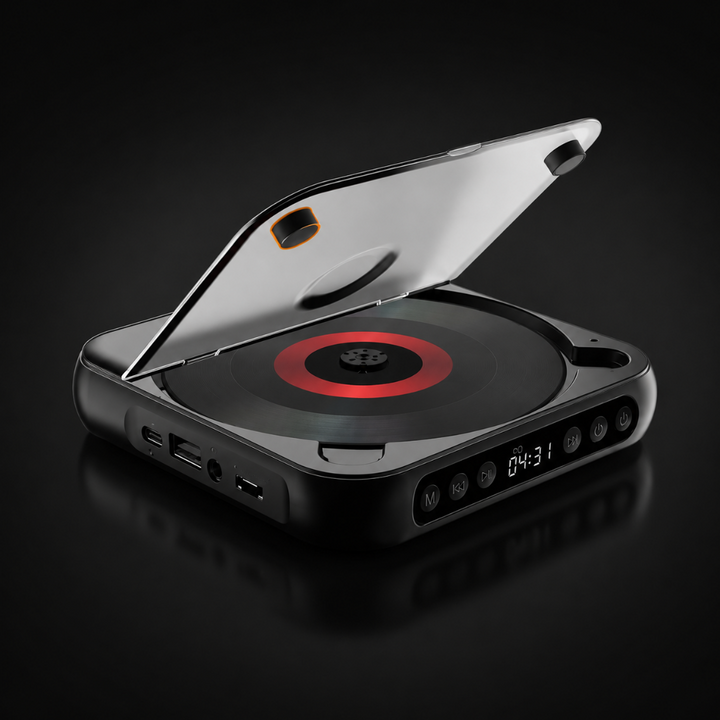 Portable Cd Player Bluetooth Compact Slim Rechargeable