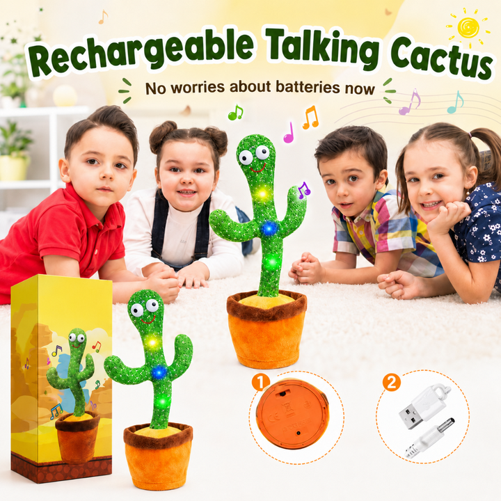 Dancing Cactus Toy Talking Interactive Rechargeable Fun