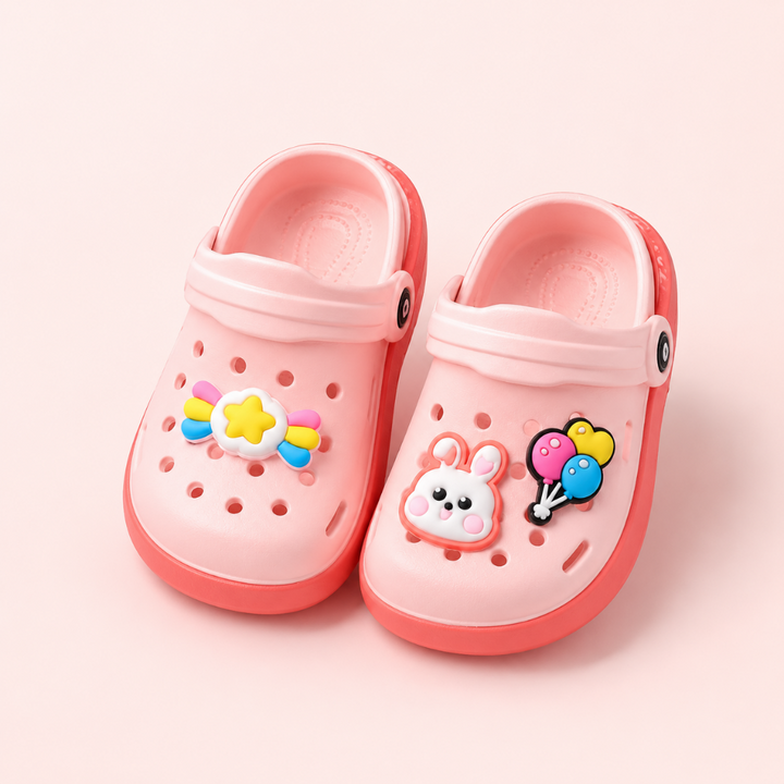 Children's Clogs Slip-On Footwear Fun Character Design