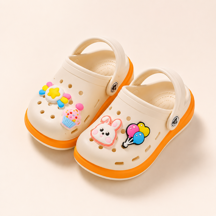Children's Clogs Slip-On Footwear Fun Character Design