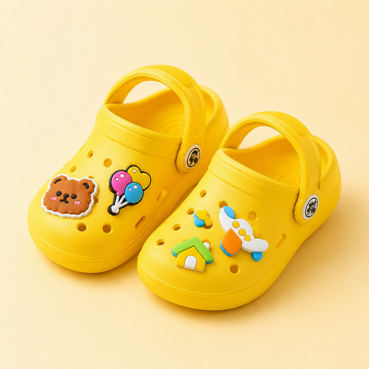 Children's Clogs Slip-On Footwear Fun Character Design
