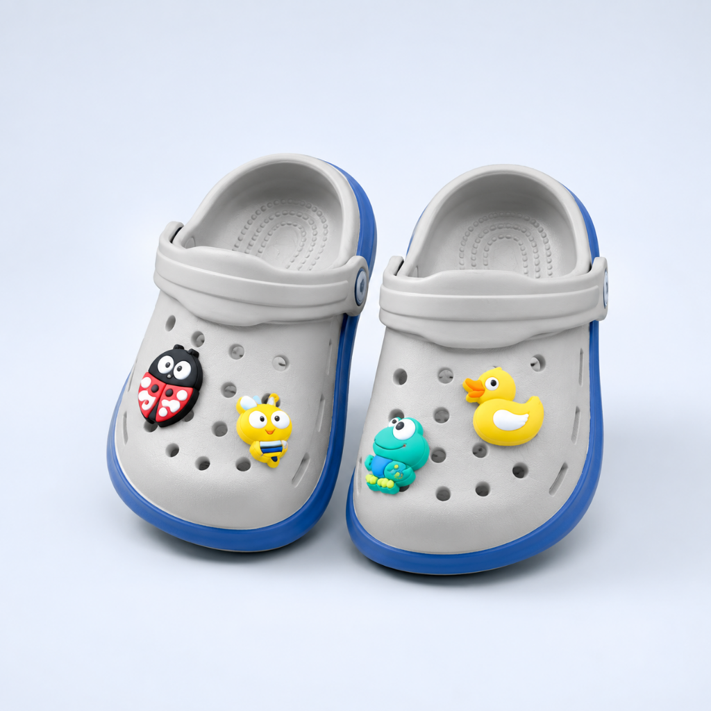 Children's Clogs Slip-On Footwear Fun Character Design