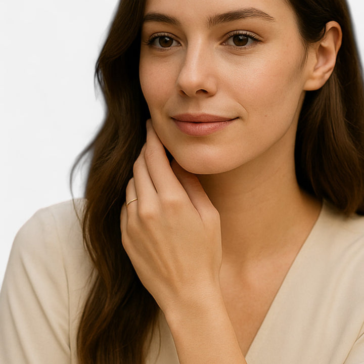 Celzoir | Bague Classy Femme Ultra-Fine en Plaqué Or – Élégance Minimaliste et Raffinement Intemporel