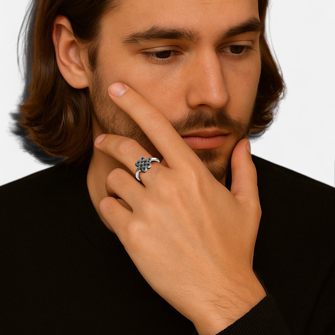 Celzoir | Bague Classy Homme Minimaliste en Acier Inoxydable – Élégance Épurée et Intemporelle