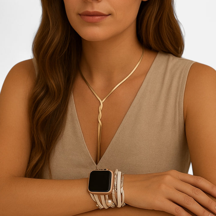 Celzoir | Bracelet Classy Femme Compatible Apple Watch – Design Élégant en Acier Inoxydable