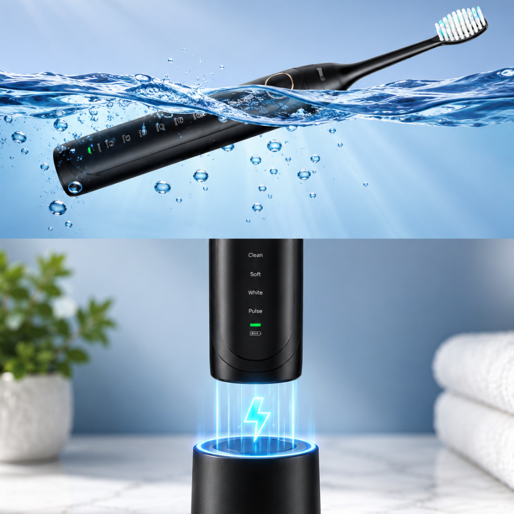 Electric Toothbrush Rechargeable Sonic Travel Case