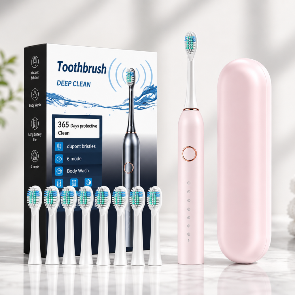 Electric Toothbrush Rechargeable Sonic Travel Case