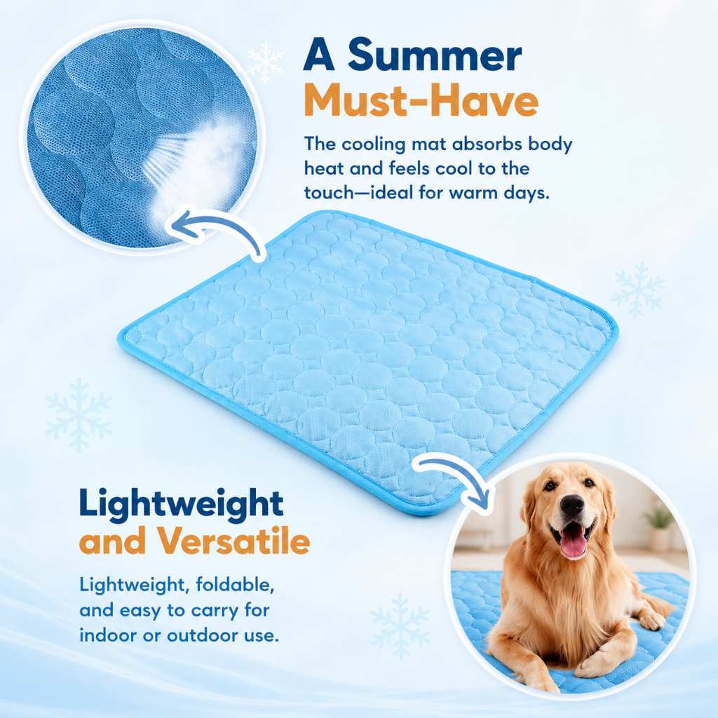 Cooling Dog Mat Breathable Fabric Pet Bed Pad Pet Cooling Pad