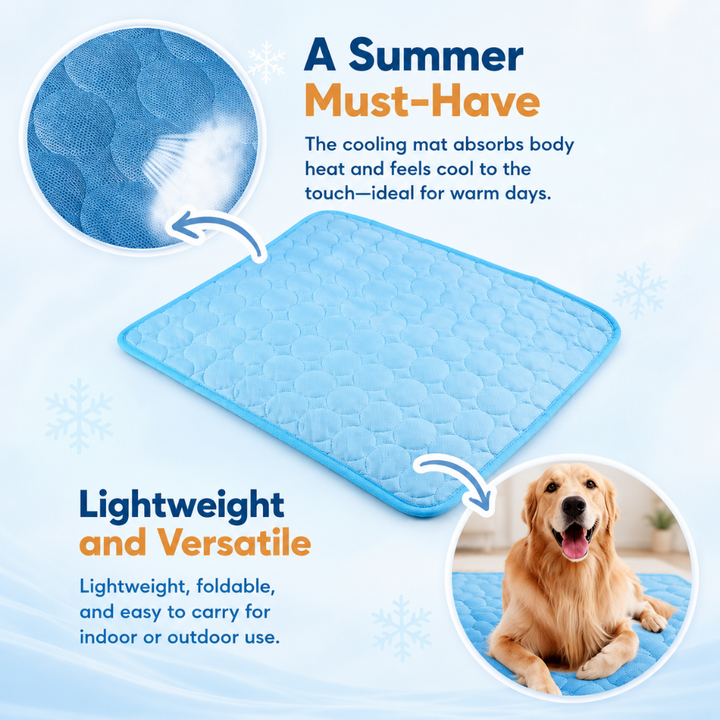 Cooling Dog Mat Breathable Fabric Pet Bed Pad Pet Cooling Pad