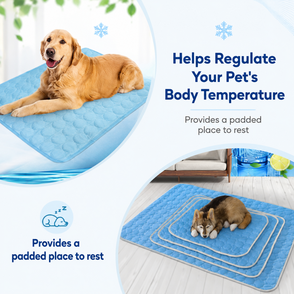 Cooling Dog Mat Breathable Fabric Pet Bed Pad Pet Cooling Pad