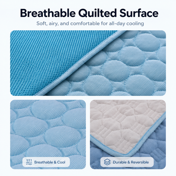 Cooling Dog Mat Breathable Fabric Pet Bed Pad Pet Cooling Pad