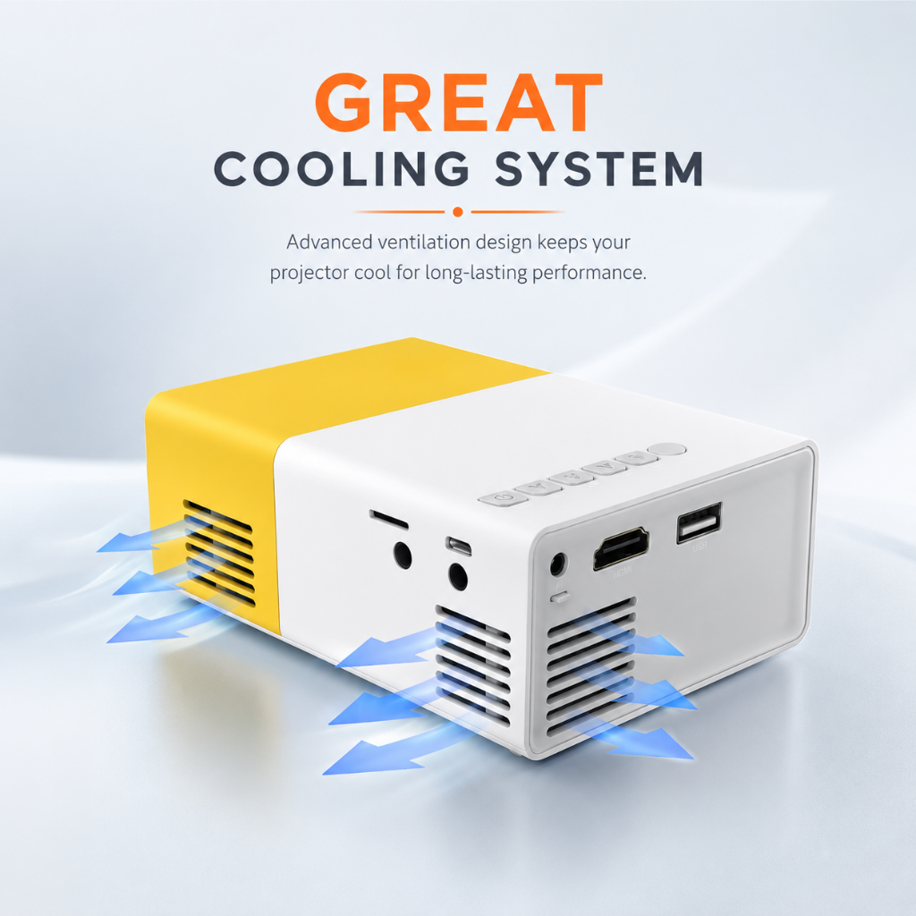 Portable Mini Projector 1080p Compact LED Battery