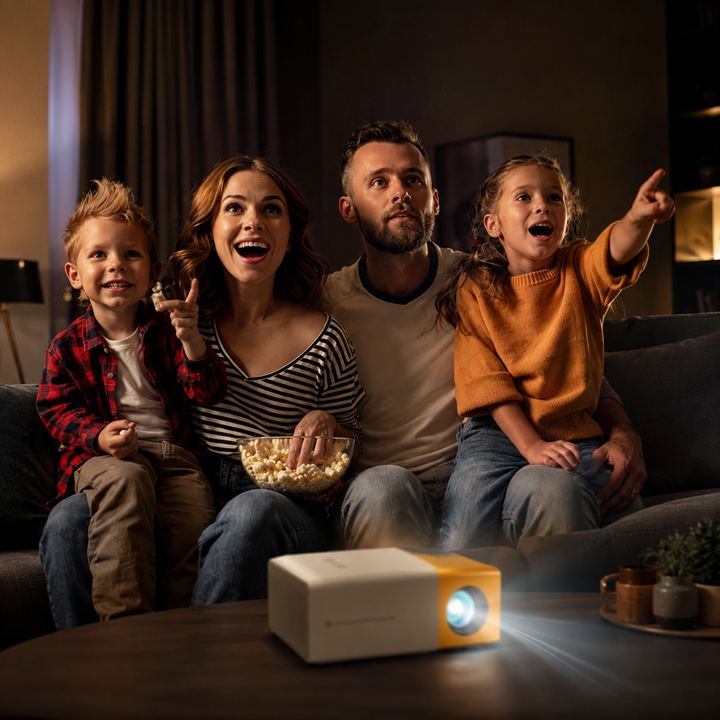 Portable Mini Projector 1080p Compact LED Battery