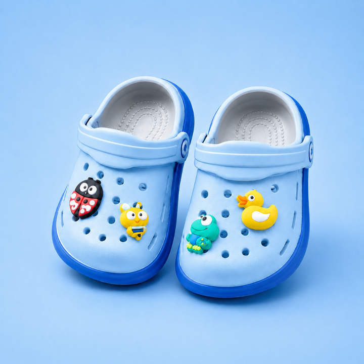 Children's Clogs Slip-On Footwear Fun Character Design