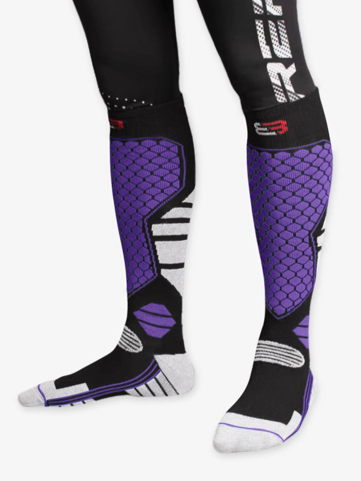 Chaussettes de ski chaudes professionnelles pour femmes avec couche thermique - Respirantes, ajustement parfait, tailles 33 à 39 0