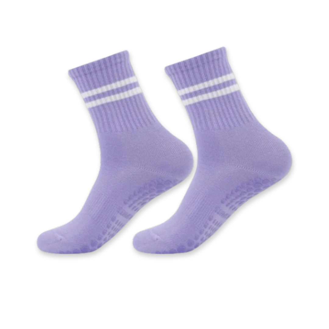 Chaussettes de yoga et de pilates antidérapantes à haute adhérence – Noires, confortables et flexibles 3