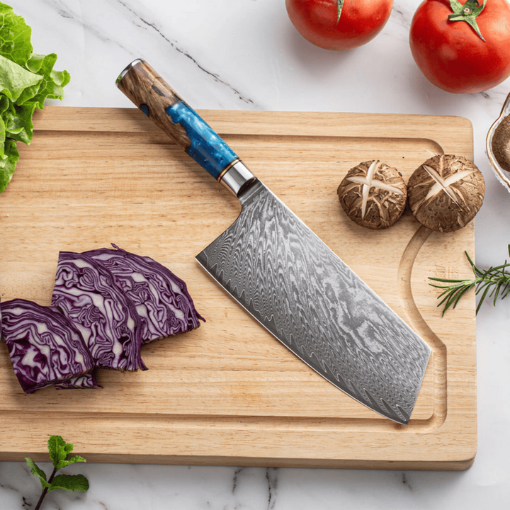 Chef Knife Damascus Steel Full Tang Kitchen Knife