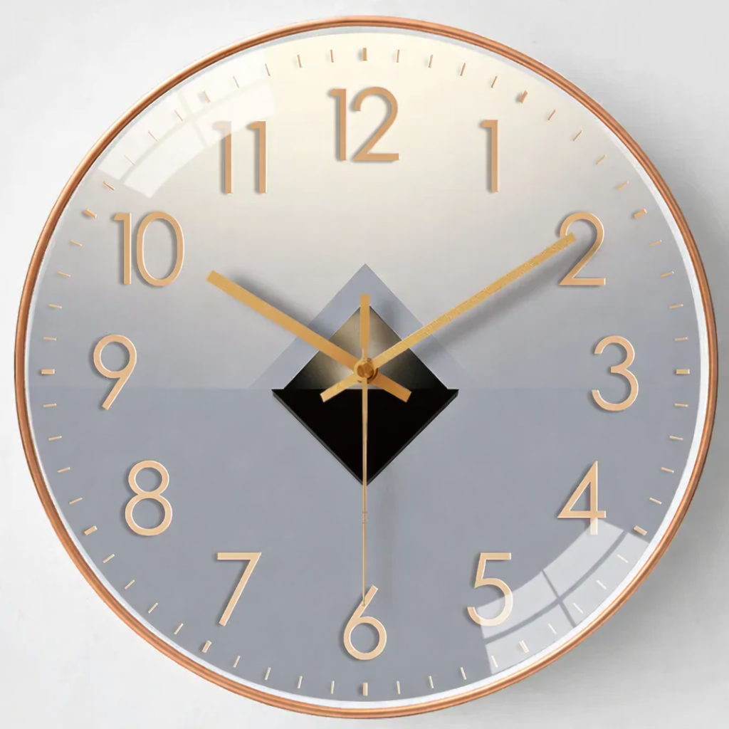 Orologio da Parete Silenzioso 30 cm dal Design Classico in Plastica e Vetro – Elegante e Leggibile per Tutte le Stanze