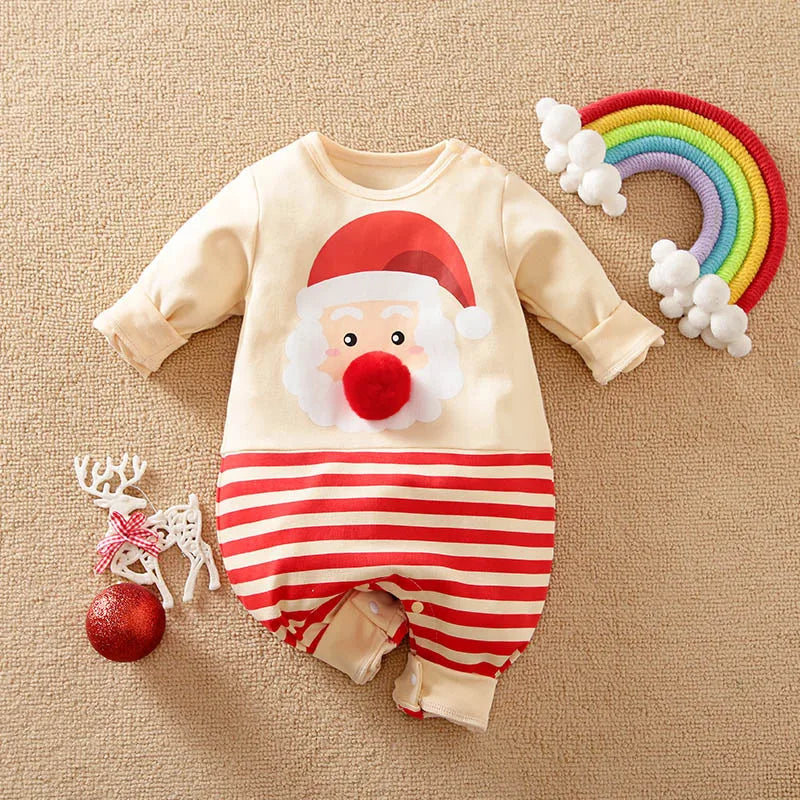 Costume de Noël en Coton Doux pour Bébé – Tenue Unisexe Idéale pour le Premier Noël, Confort et Style 11