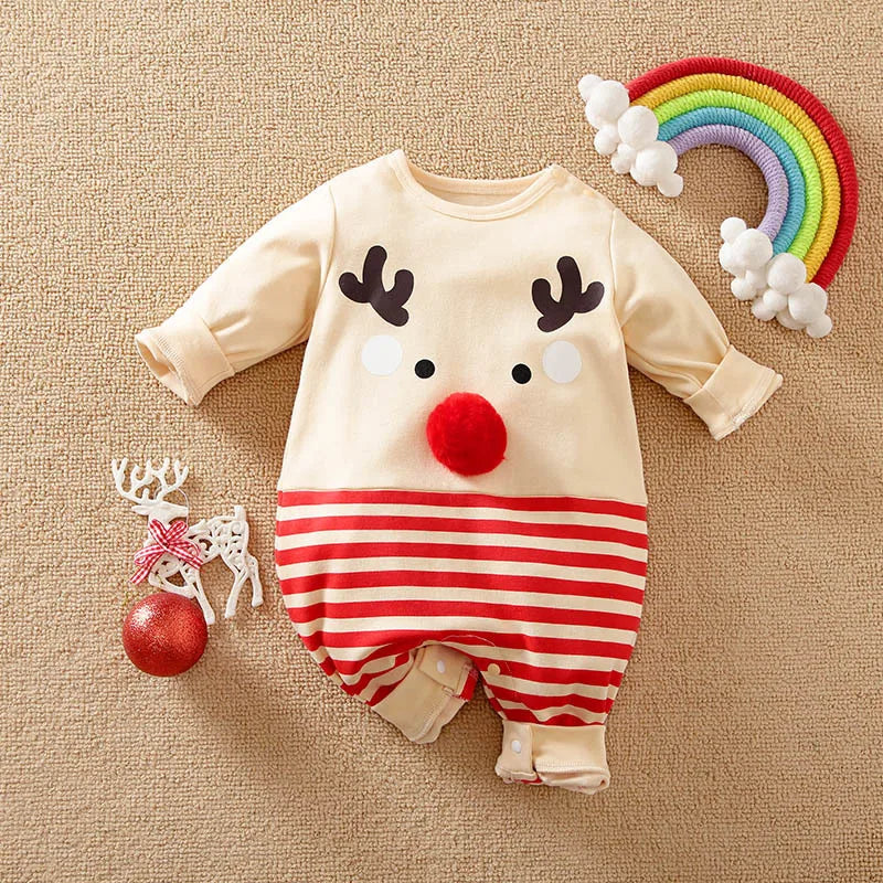 Costume de Noël en Coton Doux pour Bébé – Tenue Unisexe Idéale pour le Premier Noël, Confort et Style 12