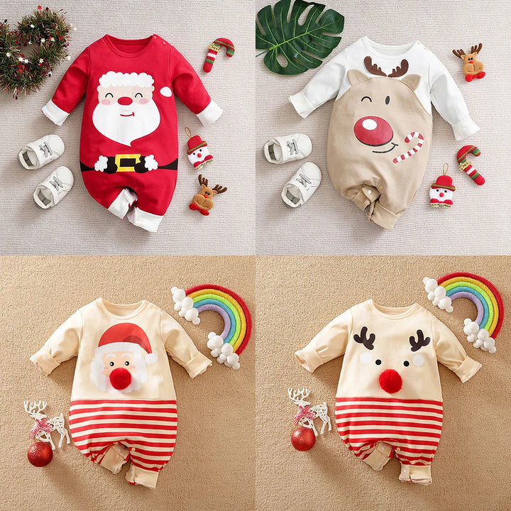 Costume de Noël en Coton Doux pour Bébé – Tenue Unisexe Idéale pour le Premier Noël, Confort et Style 2