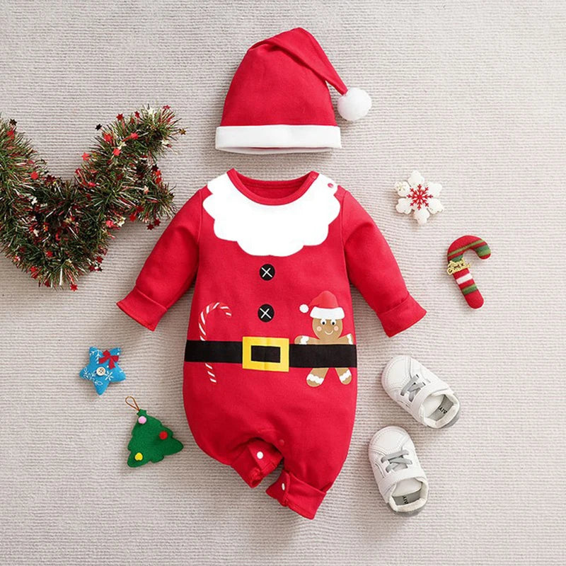 Costume de Noël en Coton Doux pour Bébé – Tenue Unisexe Idéale pour le Premier Noël, Confort et Style 6
