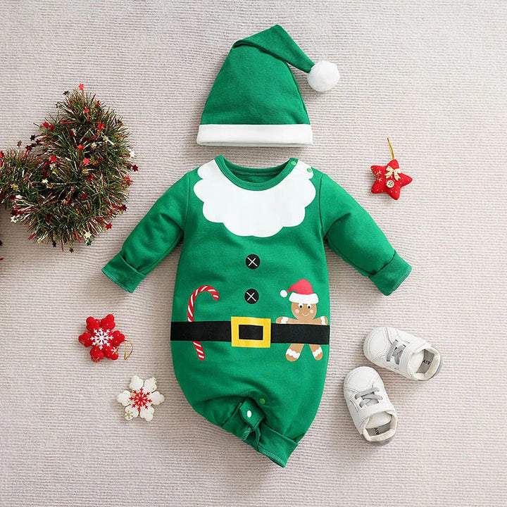 Costume de Noël en Coton Doux pour Bébé – Tenue Unisexe Idéale pour le Premier Noël, Confort et Style 7