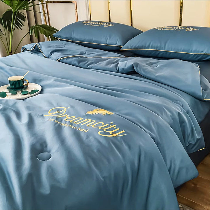 Couette Refroidissante en Soie Hypoallergénique 150x200 cm – Confort Optimal et Régulation de Température pour Nuits Fraîches 1