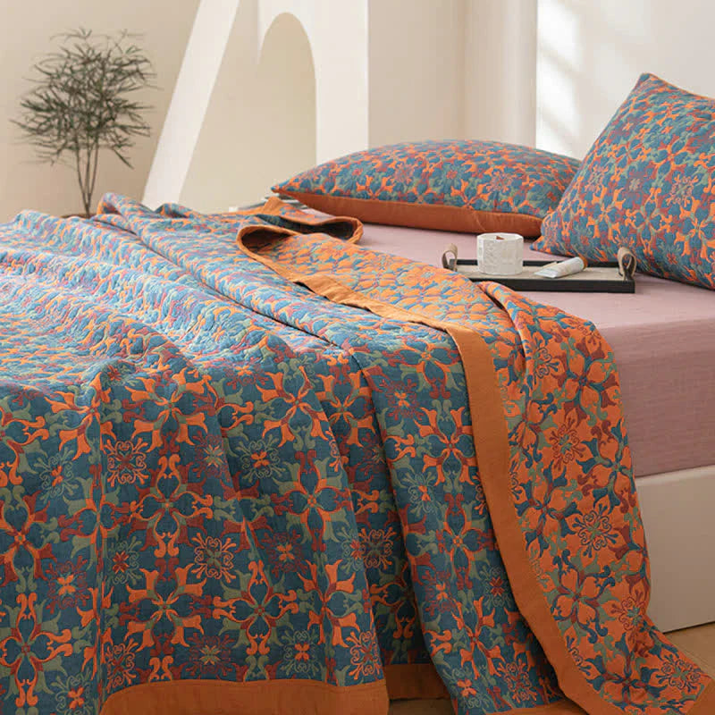 Couette en Coton Biologique Floral – Confort Optimal et Style Élégant pour Linge de Maison 4