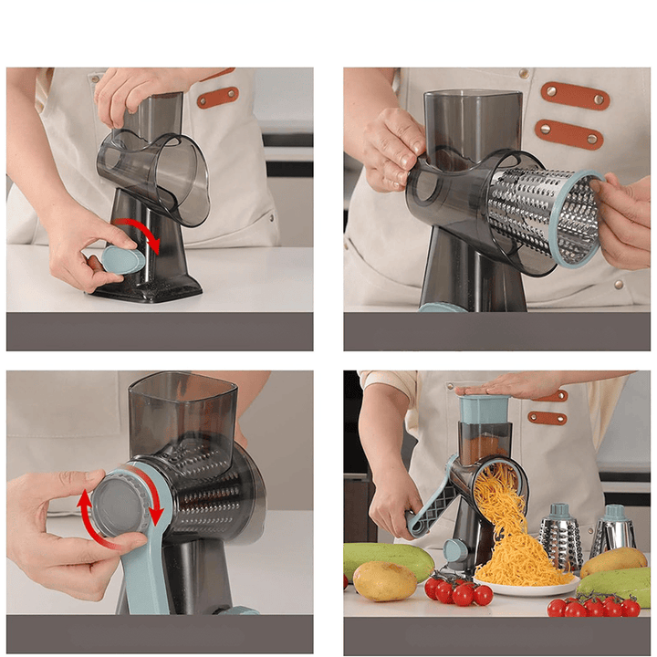 Coupe-fromage Rotatif 3 en 1 – Ustensile de Cuisine Pratique pour Fromage, Légumes et Noix, Matériel de Cuisine Durable et Ergonomique 2