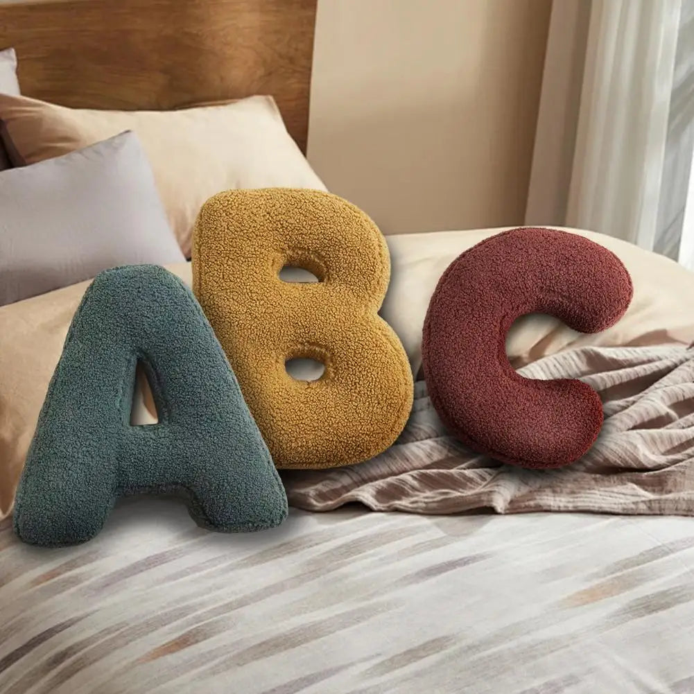 Coussin Décoratif en Coton Imprimé Alphabet pour Canapé – Design Moderne et Personnalisable, 30 x 35 cm 1