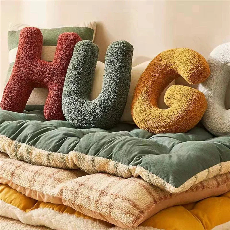Coussin Décoratif en Coton Imprimé Alphabet pour Canapé – Design Moderne et Personnalisable, 30 x 35 cm 2